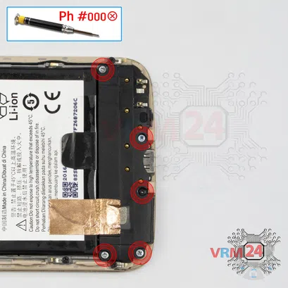 How to disassemble Motorola Moto M TX1663, Step 6/1