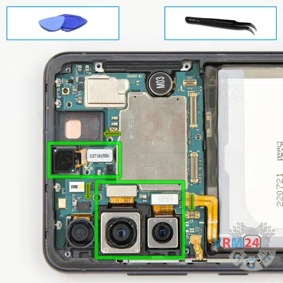 Как разобрать Samsung Galaxy S21 FE SM-G990, Шаг 13/1