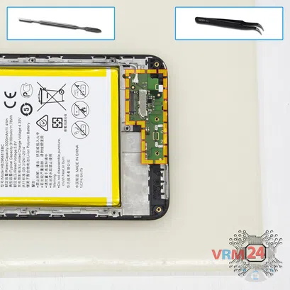 How to disassemble Huawei Y6II, Step 9/1