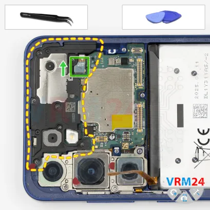 How to disassemble Samsung Galaxy S25 SM-S931, Step 13/1