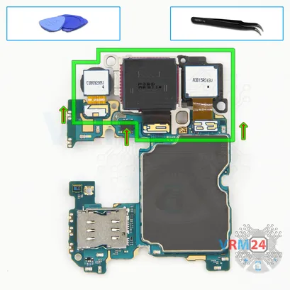 Как разобрать Samsung Galaxy S23 FE SM-S711, Шаг 17/1