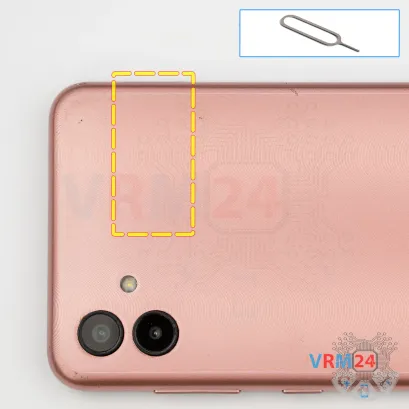 How to disassemble Samsung Galaxy A04 SM-A045, Step 2/1