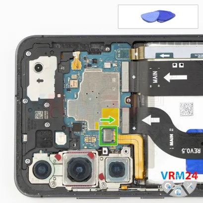 How to disassemble Samsung Galaxy S24+ SM-S921, Step 6/1