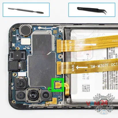Cómo desmontar Samsung Galaxy M31 SM-M315, Paso 7/1