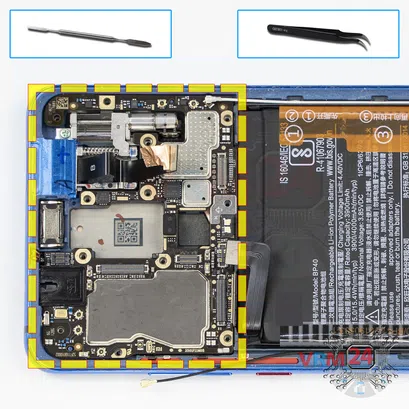 How to disassemble Xiaomi Redmi K20 Pro, Step 15/1