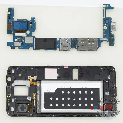 Cómo desmontar Samsung Galaxy J8 (2018) SM-J810, Paso 11/2