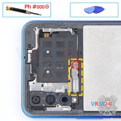 How to disassemble vivo Y20, Step 6/1