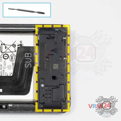 Como desmontar Samsung Galaxy A80 SM-A805, Passo 12/1