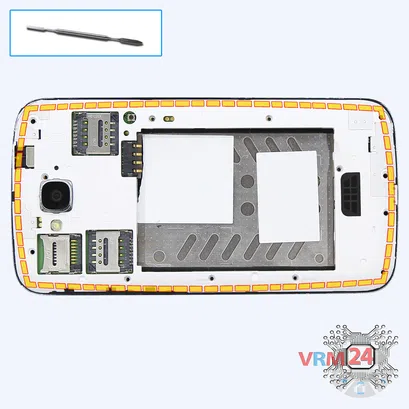 Cómo desmontar Alcatel OT POP C7 7041D, Paso 4/1