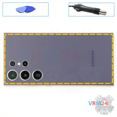 How to disassemble Samsung Galaxy S24 Ultra SM-S928, Step 4/1