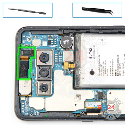 How to disassemble LG V50 ThinQ, Step 8/1