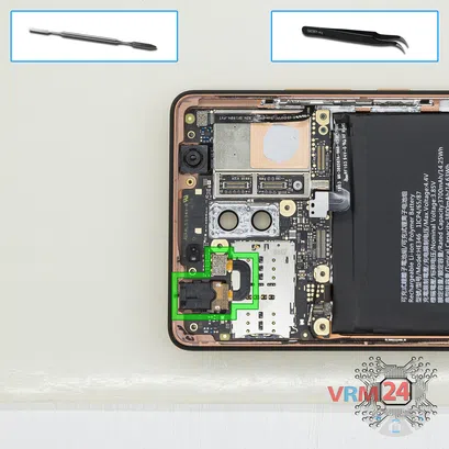 Como desmontar Nokia 7 Plus TA-1046 por si mesmo, Passo 15/1