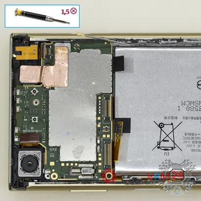 Cómo desmontar Sony Xperia XA1 Plus, Paso 10/1