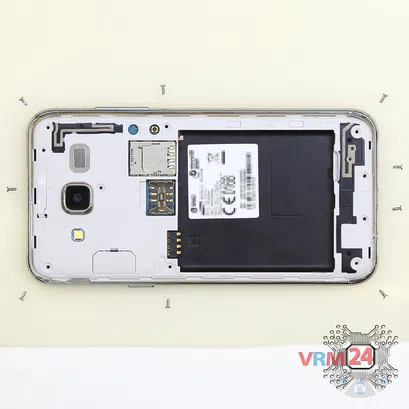 How to disassemble Samsung Galaxy J5 SM-J500, Step 3/2