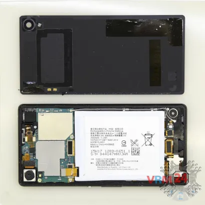 How to disassemble Sony Xperia Z3 Plus, Step 1/2