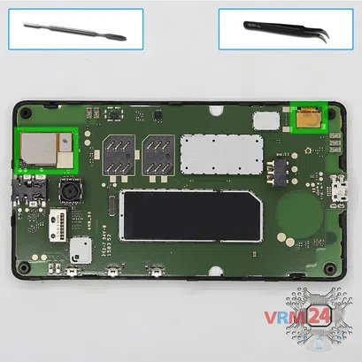 Cómo desmontar Microsoft Lumia 435 DS RM-1069, Paso 5/1