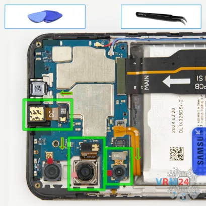 Как разобрать Samsung Galaxy А15 SM-A155, Шаг 9/2