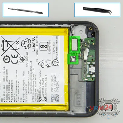Cómo desmontar Huawei P9 Lite (2017), Paso 10/1