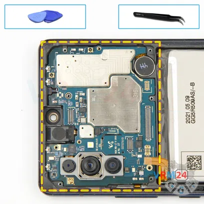 Como desmontar Samsung Galaxy A71 5G SM-A7160 por si mesmo, Passo 15/1