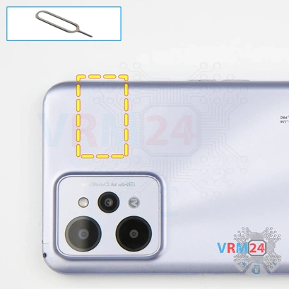 How to disassemble Realme C31, Step 2/1
