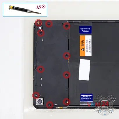 How to disassemble Xiaomi Mi Pad 2, Step 3/1