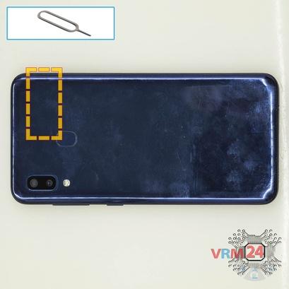 How to disassemble Samsung Galaxy A20 SM-A205, Step 1/1