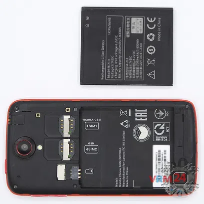 How to disassemble Lenovo S820, Step 2/2