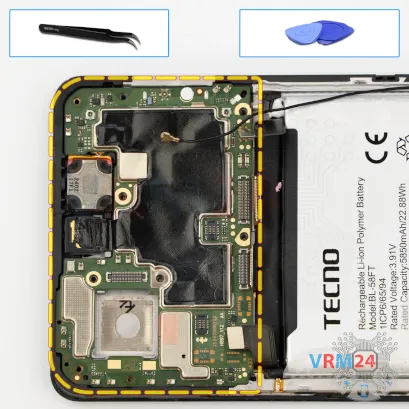Как разобрать Tecno Pova 6, Шаг 18/1