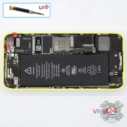 Как разобрать Apple iPhone 5C, Шаг 7/1