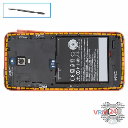 How to disassemble HTC Desire 610, Step 3/1