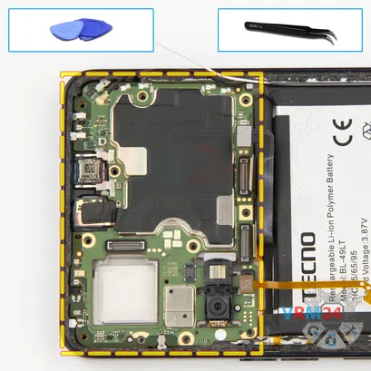 Cómo desmontar Tecno Camon 19, Paso 16/1