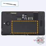 How to disassemble Nokia X2 RM-1013, Step 2/1