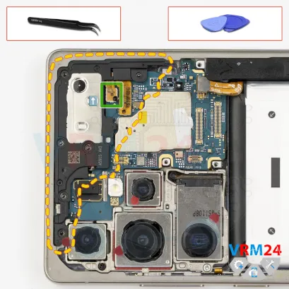 Como desmontar Samsung Galaxy S25 Ultra SM-S938 por si mesmo, Passo 14/1