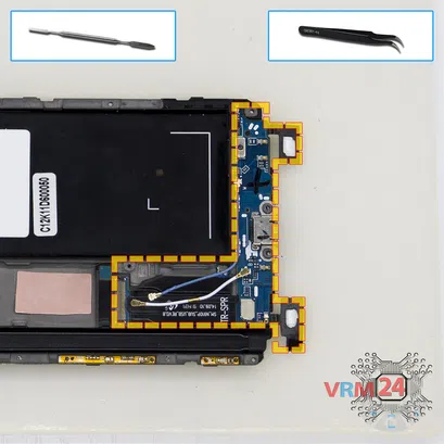 Cómo desmontar Samsung Galaxy Note 4 SM-N910, Paso 12/1