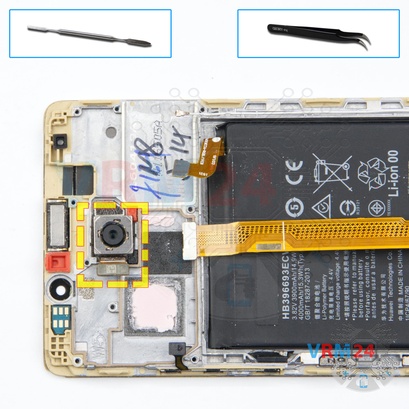 How to disassemble Huawei Mate 8, Step 17/1
