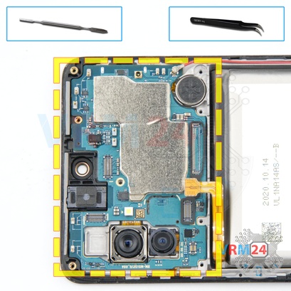Cómo desmontar Samsung Galaxy M51 SM-M515, Paso 13/1