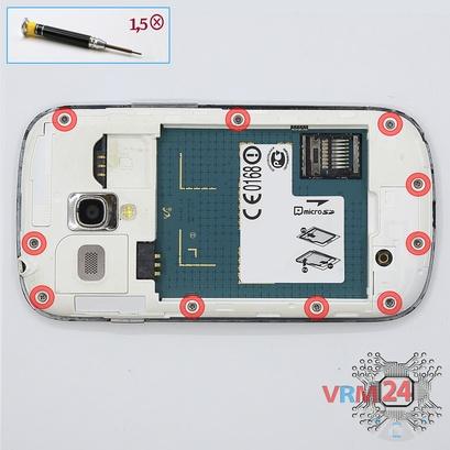 Как разобрать Samsung Galaxy S3 Mini GT-i8190, Шаг 3/1