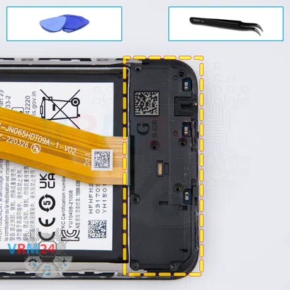 Como desmontar Samsung Galaxy A03 SM-A035 por si mesmo, Passo 8/1