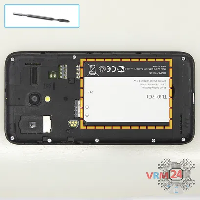 How to disassemble Alcatel OT PIXI 3 5017X, Step 2/1