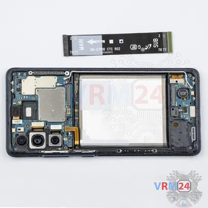 Como desmontar Samsung Galaxy S20 FE SM-G780 por si mesmo, Passo 10/2