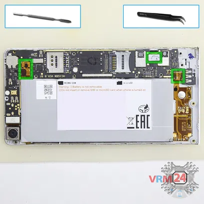 How to disassemble Huawei Ascend G6 / G6-C00, Step 8/1