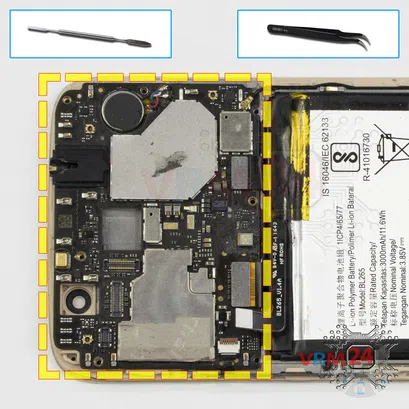 Cómo desmontar Motorola Moto M TX1663, Paso 14/1