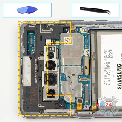 How to disassemble Samsung Galaxy S10 5G SM-G977, Step 15/1
