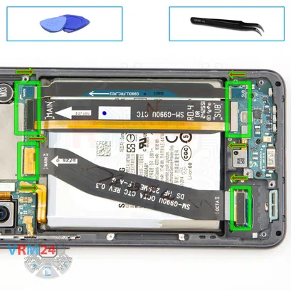 Como desmontar Samsung Galaxy S21 FE SM-G990 por si mesmo, Passo 9/1