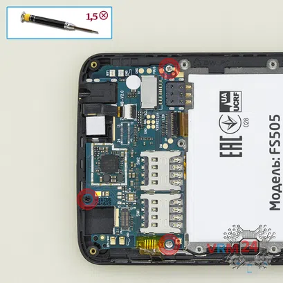 How to disassemble Fly FS505 Nimbus 7, Step 9/1