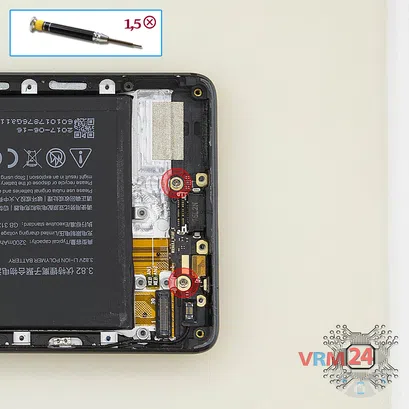 How to disassemble ZTE Nubia Z17, Step 13/1