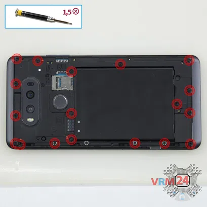 How to disassemble LG V20 H990N, Step 2/1