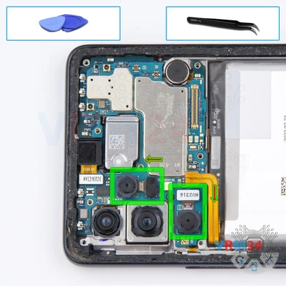 Cómo desmontar Samsung Galaxy A53 SM-A536, Paso 14/1