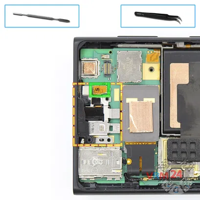 Cómo desmontar Nokia Lumia 1020 RM-875, Paso 6/1