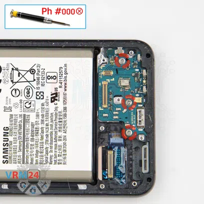 Cómo desmontar Samsung Galaxy S22 SM-S901, Paso 10/1